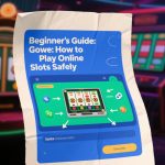 Beginner playing online slots safely on a laptop with security icons