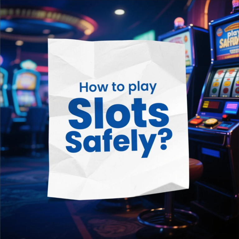 Screenshot of a licensed and secure online casino homepage, showing safety seals for responsible gaming.