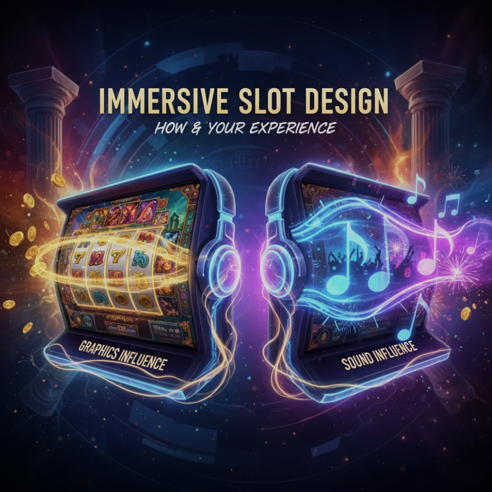 Slot machine with vibrant graphics and dynamic sound effects in action