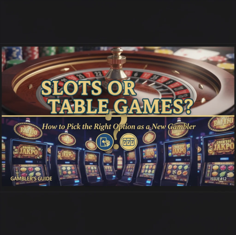 Beginner gambler reading instructions and learning casino table rules