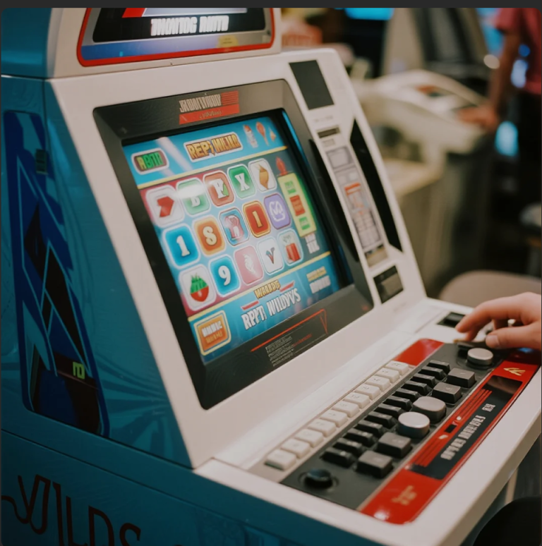 Colorful slot machine reels showing symbols like wilds, scatters, and multipliers
