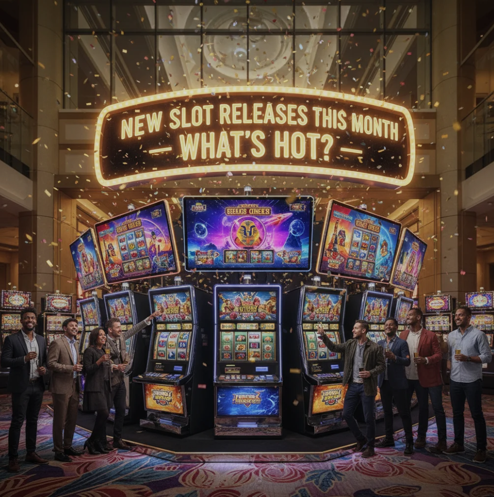 New online slot game interface with reels, bonus symbols, and modern graphics