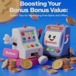 online casino bonus and free spins illustration