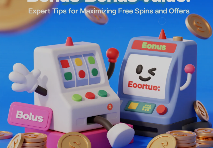online casino bonus and free spins illustration