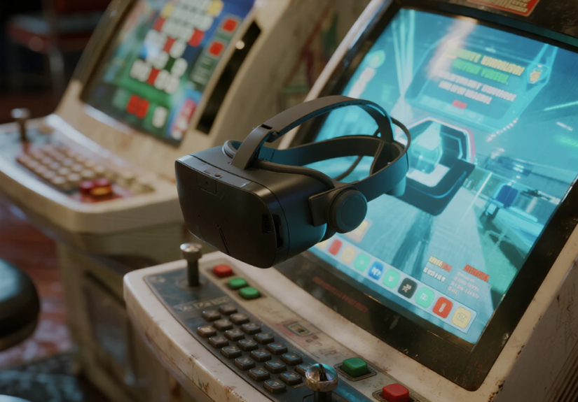 Classic one-armed bandit slot machine