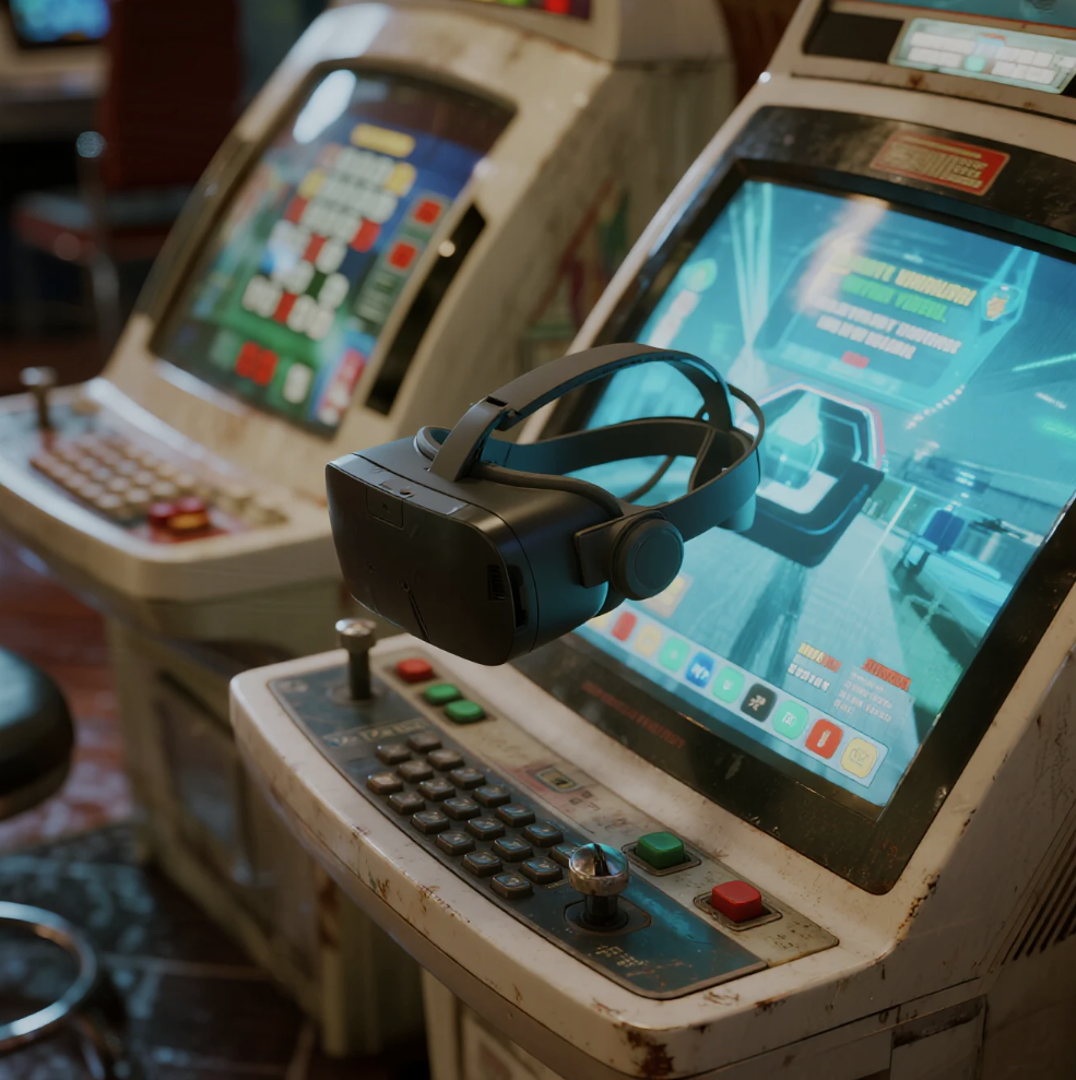 Classic one-armed bandit slot machine