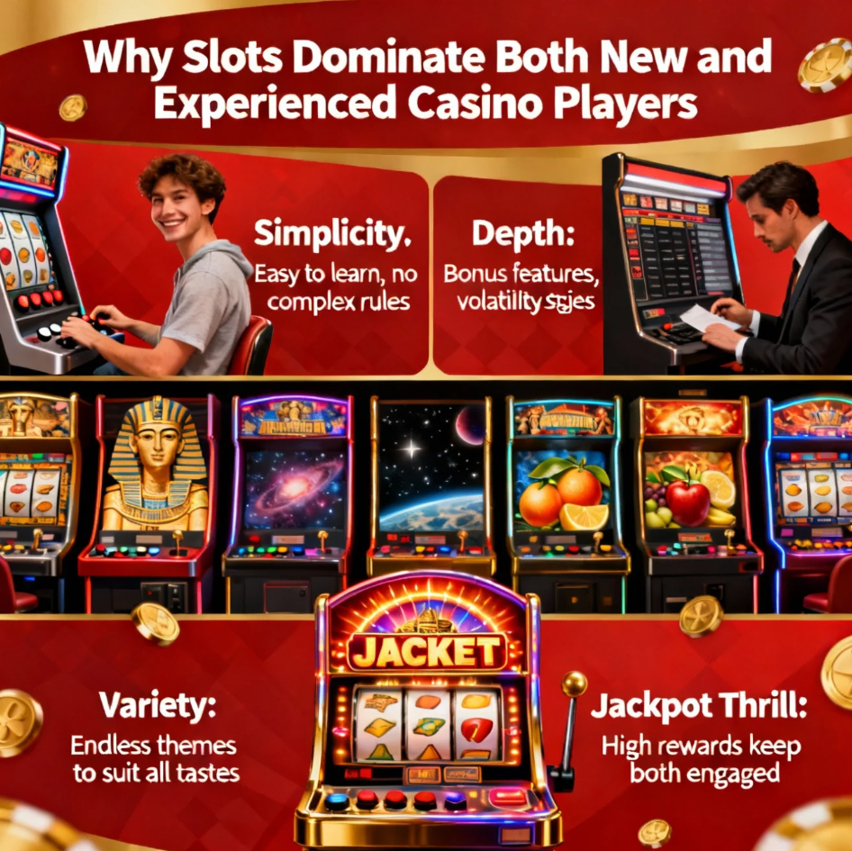 Casino slot machines with colorful lights and spinning reels